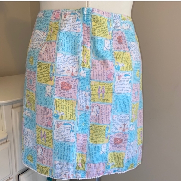 Lilly Pulitzer Written In The Stars.Patchwork Mini Skirt - Picture 4 of 6